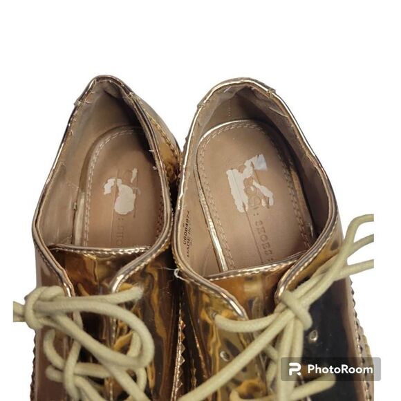 Asos Gold Blogger Metallic Gold Boat Platform Shoe US Women's Size 5.5 or UK Siz - Picture 5 of 12